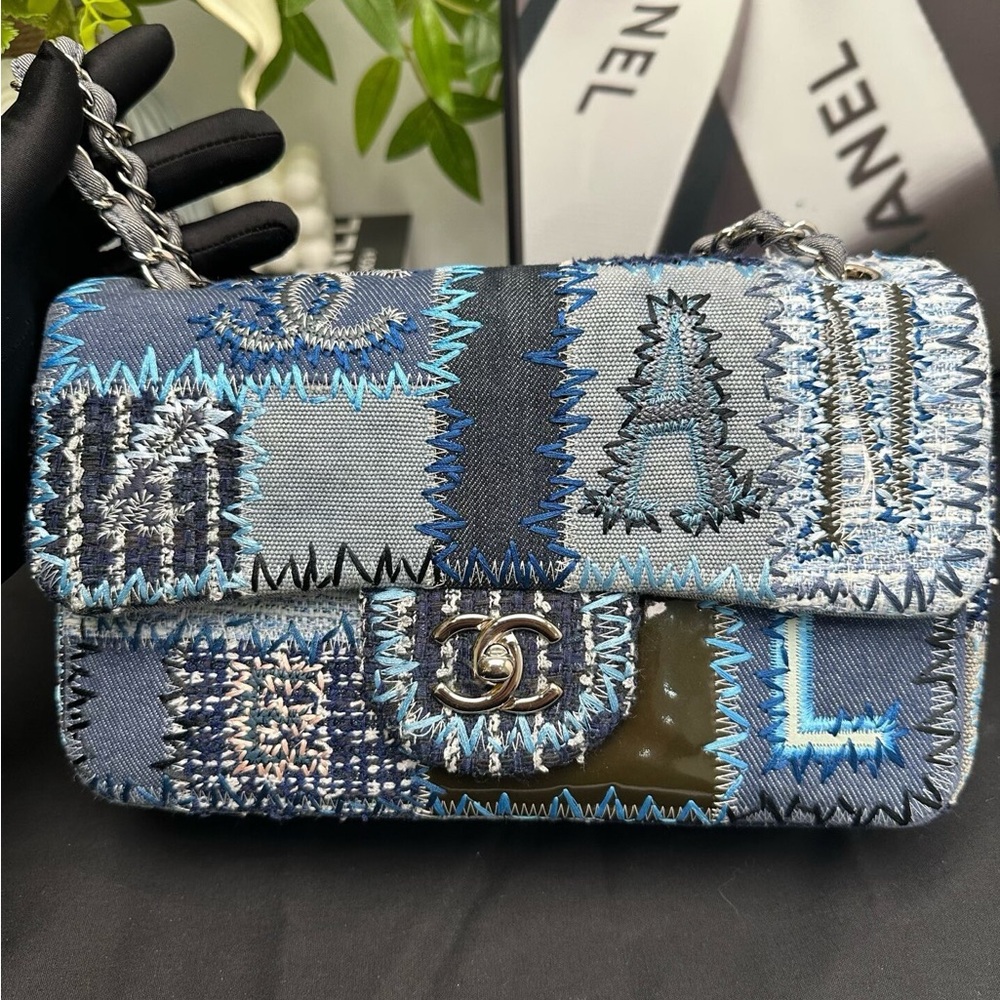 Sold Chanel Blue Patchwork Bag